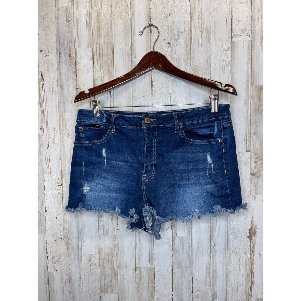 Soundgirl size 13 distressed denim shorts